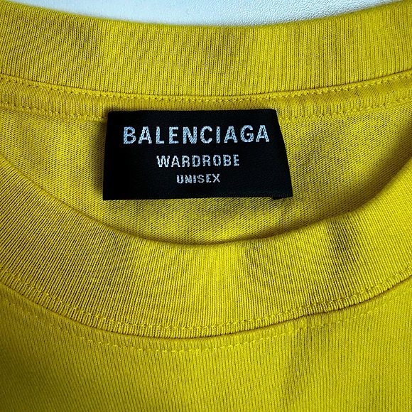 Balenciaga Medium Fit T-Shirt 'Yellow' size L - Picture 9 of 10